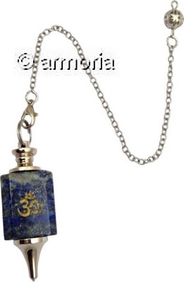Pendule en Lapis Lazuli gravé symbole Om
