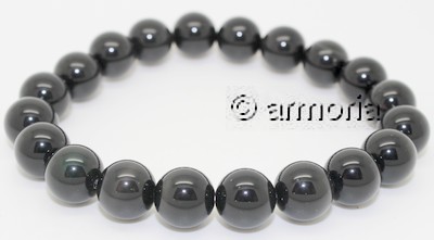 Bracelet de perles en Obsidienne Oeil Céleste 10 mm taille L 