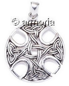 Pendentif Croix Celtique avec Noeuds Celtes en argent, 3 cm