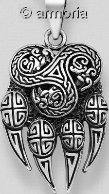 Pendentif Griffe et Triskel en argent