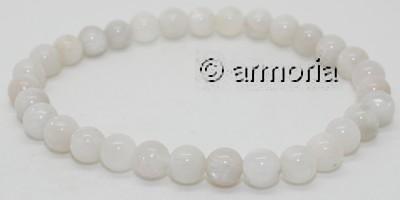 Bracelet de perles en Pierre de Lune 6 mm taille M 