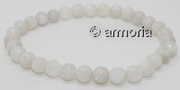 Bracelet de perles en Pierre de Lune 6 mm taille M 