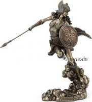 Figurine Valkyrie en résine aspect bronze