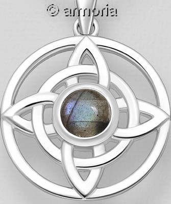 Pendentif Etoile en argent et labradorite