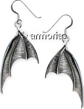 Boucles d'oreilles Aile de Chauve-souris en argent